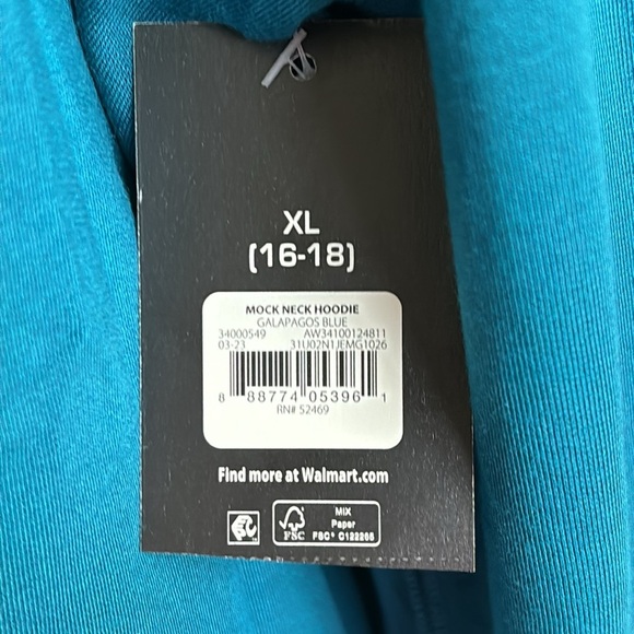 Athletic Works Women’s Mock Neck Hoodie - New with Tags - Picture 3 of 3